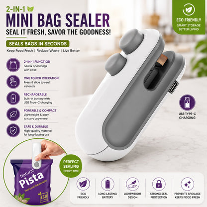 MagicSeal 2-in-1 Rechargeable Bag Sealer & Cutter – Buy 1 Get 1 Free