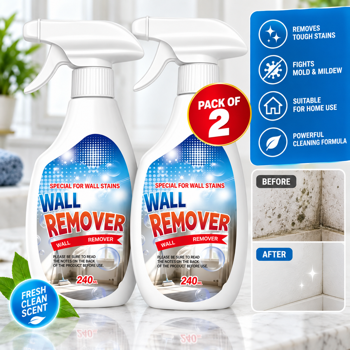 Wall Mold remover spray (Pack of 2)