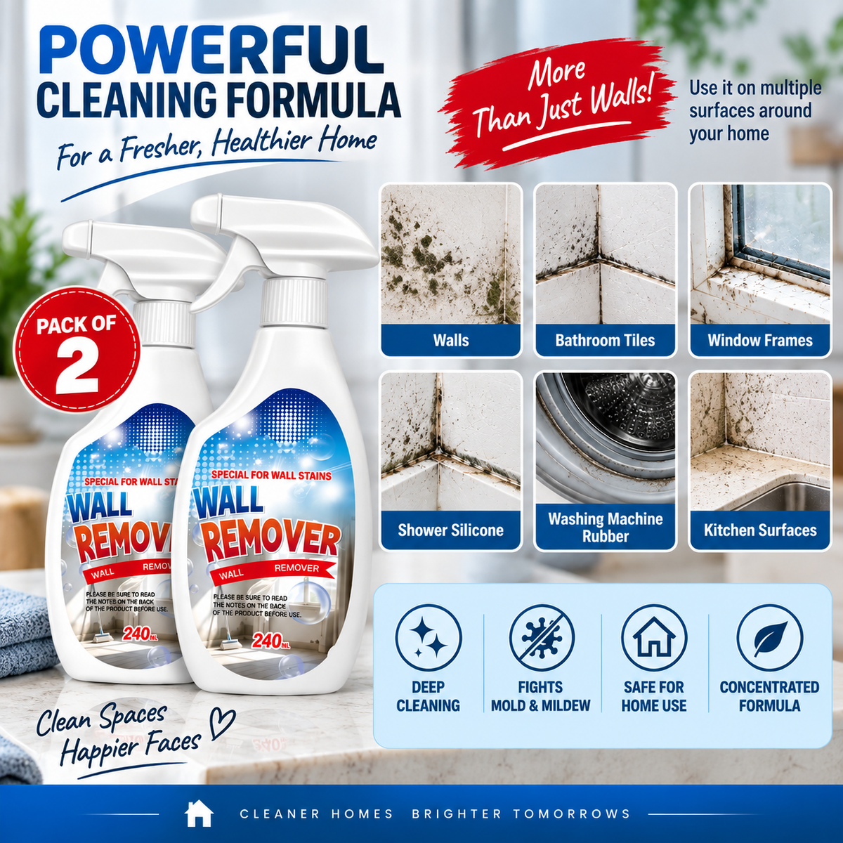 Wall Mold remover spray (Pack of 2)