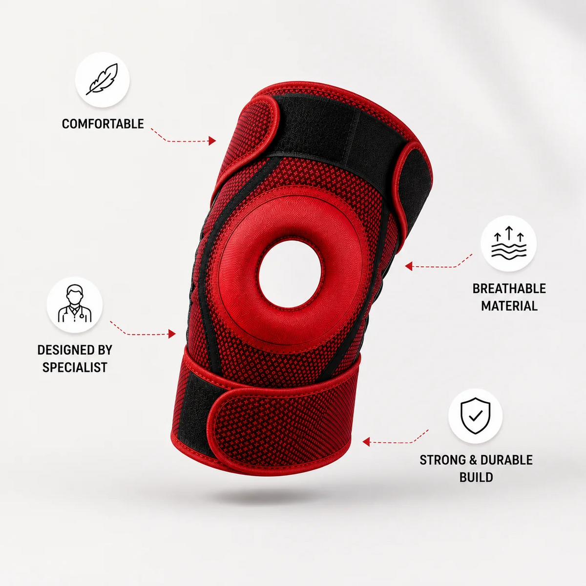 Trendzen 360° Silicone Knee Support (Free size) – Buy 1 Get 1 Free