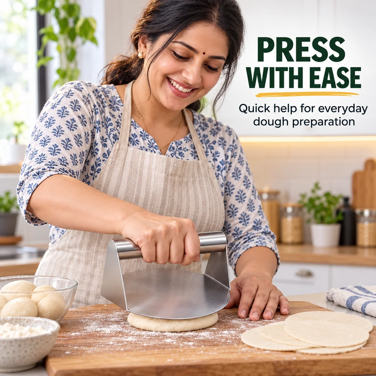 TRENDZEN Stainless Steel Roti & Puri Press