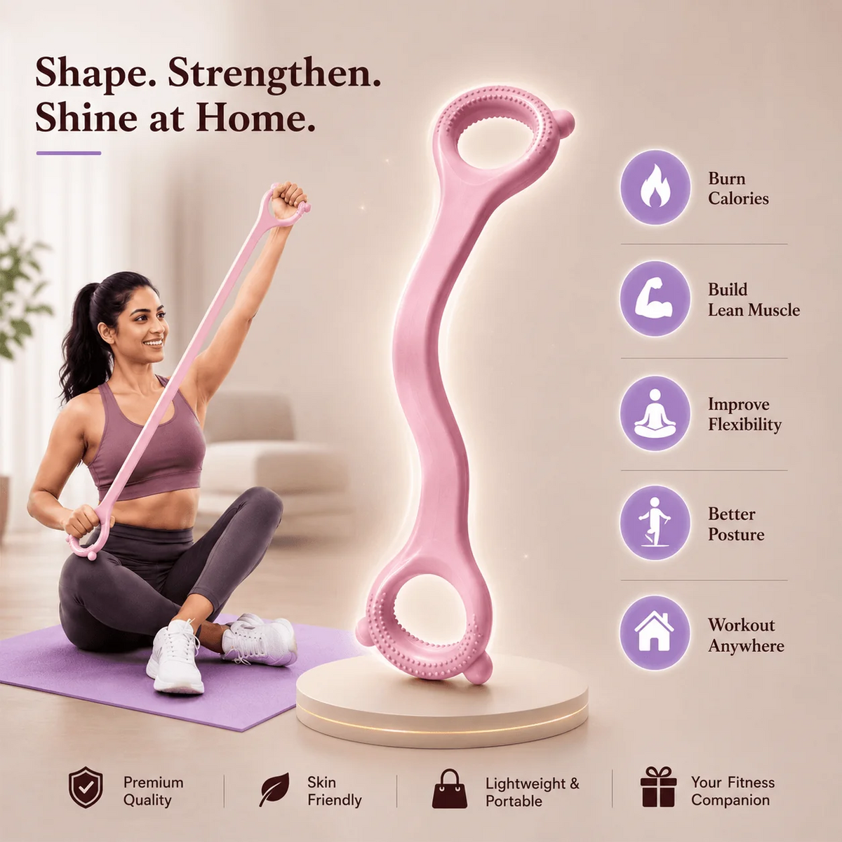 Trendzen Figure 8 Resistance Band (5- 7 Kg)