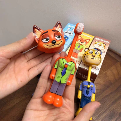 Zootopia Character Kids Toothbrush | Pack of two - (Claw Hauser and Judy Hopps)