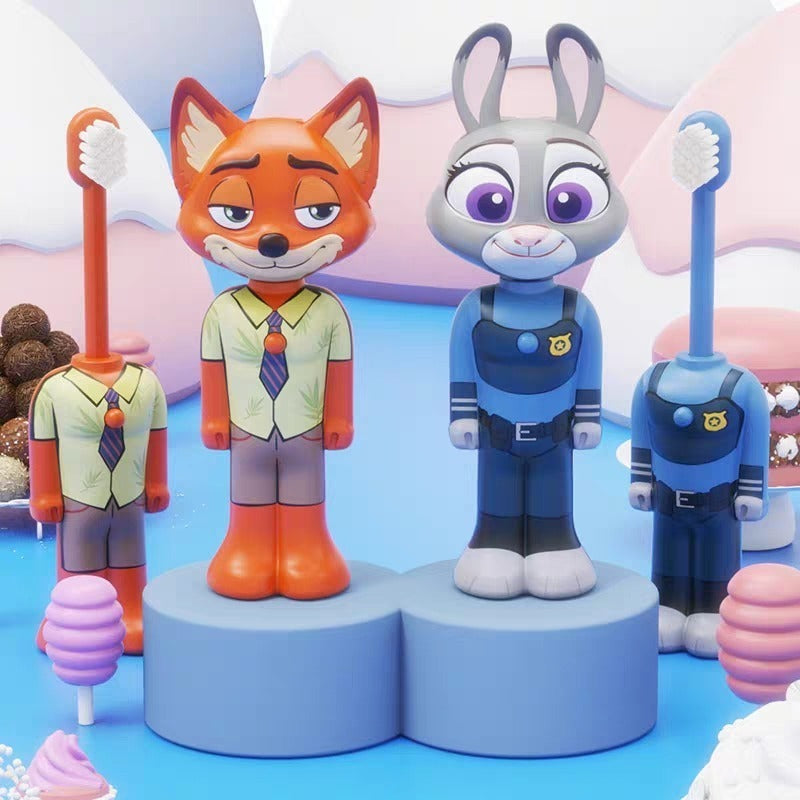 Zootopia Character Kids Toothbrush | Pack of two - (Claw Hauser and Judy Hopps)